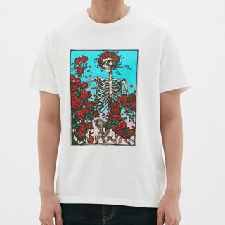 ジーユー(GU)の新品★GU グラフィックTシャツ グレイトフルデッド ホワイト サイズS(Tシャツ/カットソー(半袖/袖なし))