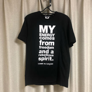 コムデギャルソン(COMME des GARCONS)のコムデギャルソン  メッセージTシャツ S 黒(Tシャツ/カットソー(半袖/袖なし))