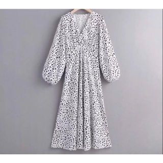 ザラ(ZARA)の08★秋先行 レオパード柄 ヒョウ柄 ワンピース(ひざ丈ワンピース)