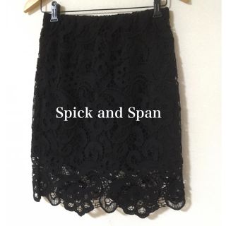 スピックアンドスパン(Spick & Span)のSpick and Span✨レース スカート(ひざ丈スカート)