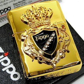 ジッポー(ZIPPO)の送料無料☆zippo☆アーマー☆クレストエンブレムG☆シャインレイカット☆ジッポ(タバコグッズ)