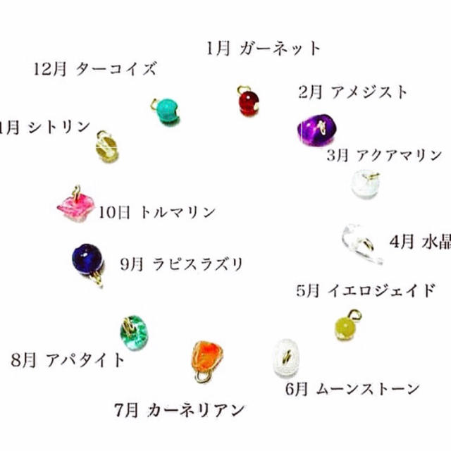 オーダー ネームネックレス 誕生石 レディースのアクセサリー(ネックレス)の商品写真