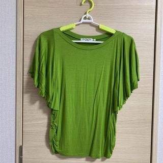 エイチアンドエム(H&M)の未使用＊Tシャツ カットソー トップス(グリーン)(カットソー(半袖/袖なし))