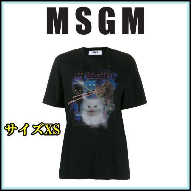 MSGM(エムエスジイエム)の新品☆MSGM☆キュートなネコちゃんTシャツ♪サイズXS レディースのトップス(Tシャツ(半袖/袖なし))の商品写真