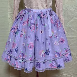 アンジェリックプリティー(Angelic Pretty)のAngelic Pretty☆Sweetie Violet柄スカート(ひざ丈スカート)