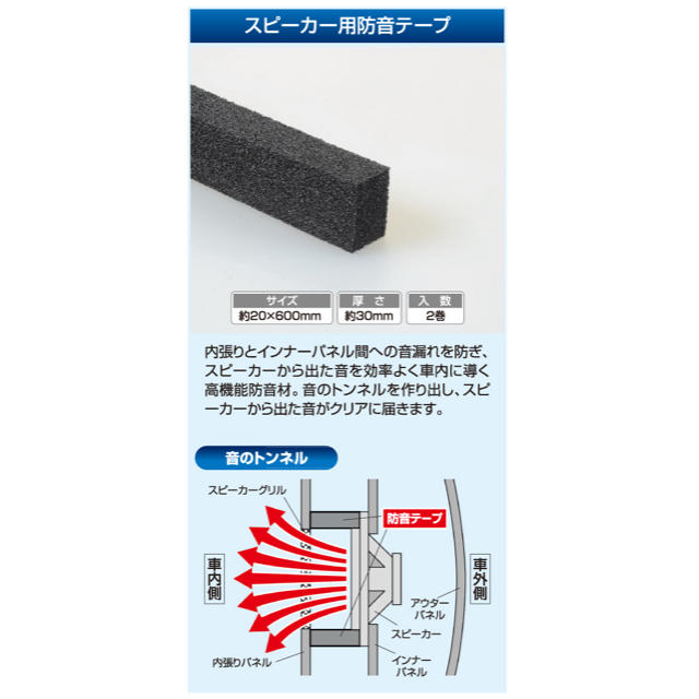 エーモン 防音テープ 自動車/バイクの自動車(カーオーディオ)の商品写真