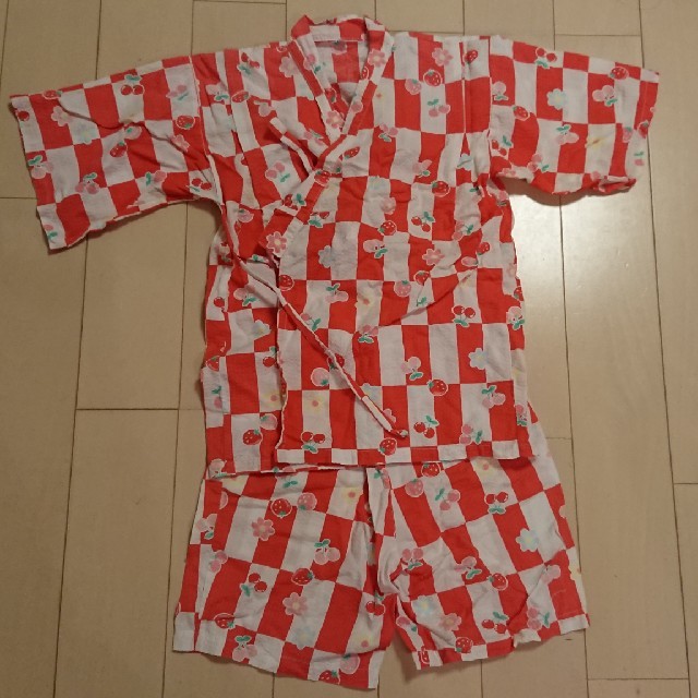 甚平  120 花火大会、夏祭りに キッズ/ベビー/マタニティのキッズ服女の子用(90cm~)(甚平/浴衣)の商品写真