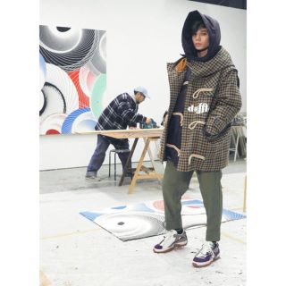 kolor 19aw チェックダッフルコート www.krzysztofbialy.com