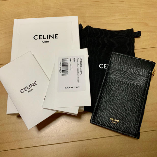 特価HOT】 celine - CELINE コンパクト ジップドカードホルダー グレ ...