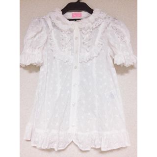 Angelic Pretty イチゴレース半袖ブラウス ピンク