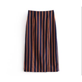 ザラ(ZARA)の36★秋先行 ストライプ タイト スカート(ひざ丈スカート)