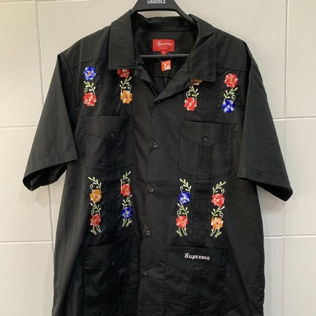 supreme 19ss flowers guayabera shirt M