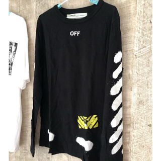 Off-white スプレー ロンTTシャツ/カットソー(七分/長袖) - Tシャツ ...