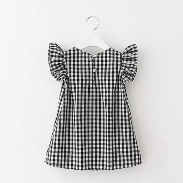 C様【新品】リボンギンガムチェック ワンピース 女の子 110 キッズ/ベビー/マタニティのキッズ服女の子用(90cm~)(ワンピース)の商品写真