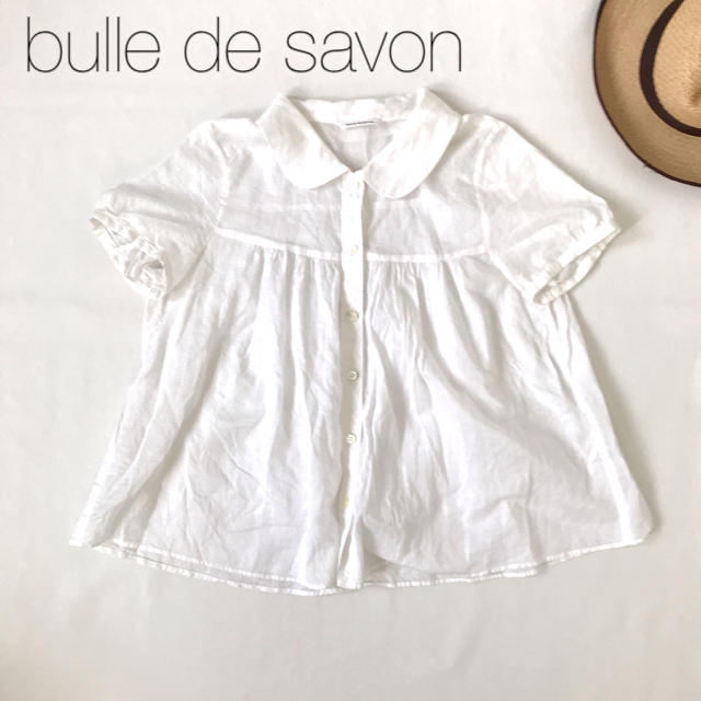 bulle de savon(ビュルデサボン)の★ビュルデサボン★ コットンシースルー 半袖ブラウス レディースのトップス(シャツ/ブラウス(半袖/袖なし))の商品写真