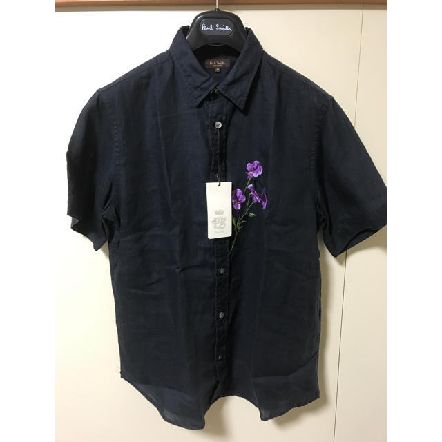 Paul Smith フラワー エンブロイダリー 刺繍シャツ 花柄 麻 | フリマアプリ ラクマ