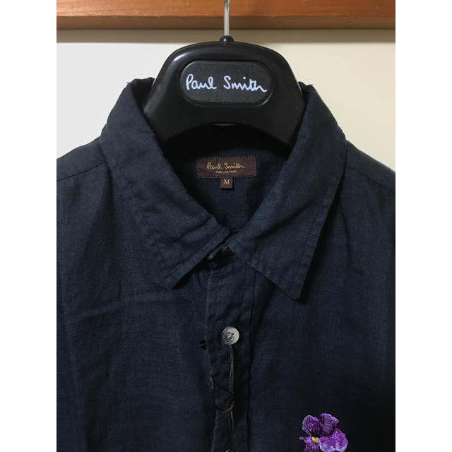 Paul Smith フラワー エンブロイダリー 刺繍シャツ 花柄 麻