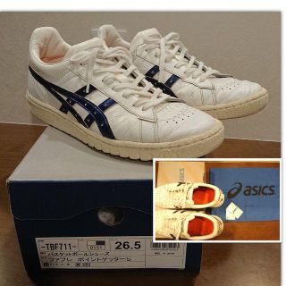 アシックス(asics)のアシックス ポイントゲッター S 26.5cm ホワイトxネイビー(バスケットボール)