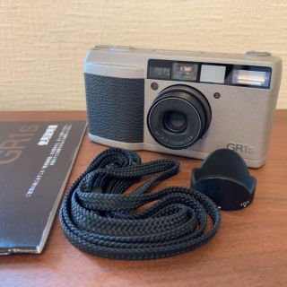 Ricoh GR1 シルバー リコー GR-1s ストラップ 説明書 ケース付