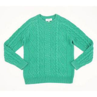 ユナイテッドアローズグリーンレーベルリラクシング(UNITED ARROWS green label relaxing)のgreen label relaxing ケーブル ニット グリーン サイズL(ニット/セーター)