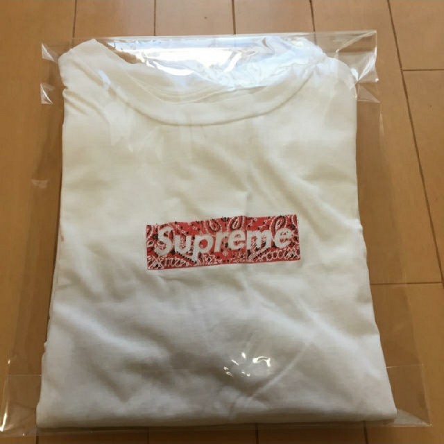 Tシャツ/カットソー(半袖/袖なし)supreme  box logo tee ペイズリー