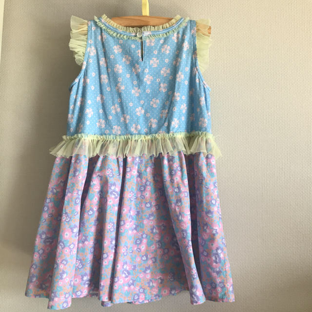 fafa(フェフェ)のfafa  ワンピース 100cm ブルーリボン キッズ/ベビー/マタニティのキッズ服女の子用(90cm~)(ワンピース)の商品写真