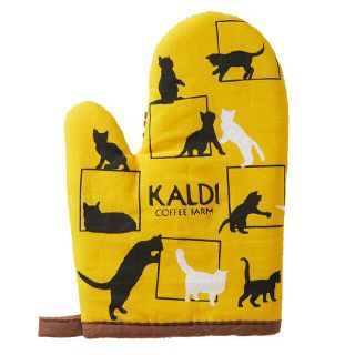 カルディ(KALDI)のカルディ KALDI ネコ 鍋敷き オリジナルミトン 鍋つかみ ２点(キッチン小物)