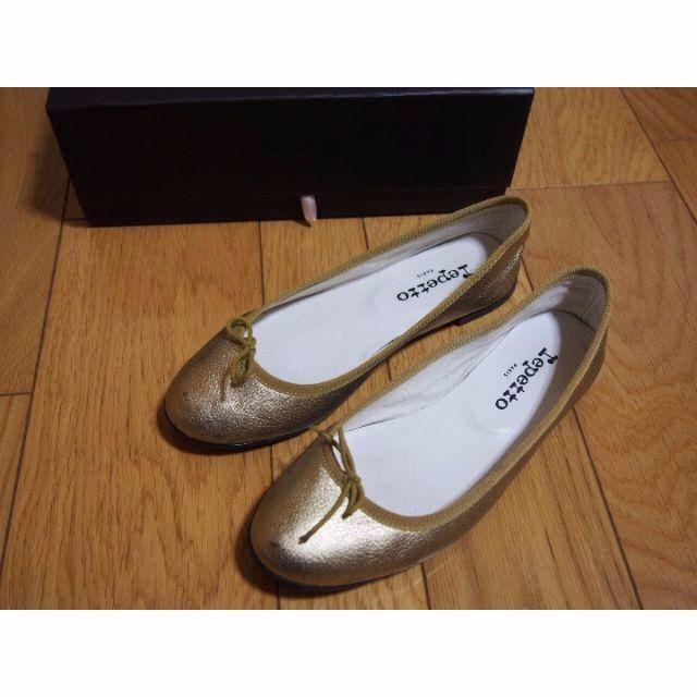 値下げ レペット repetto bb バレエシューズ ゴールド 37 23