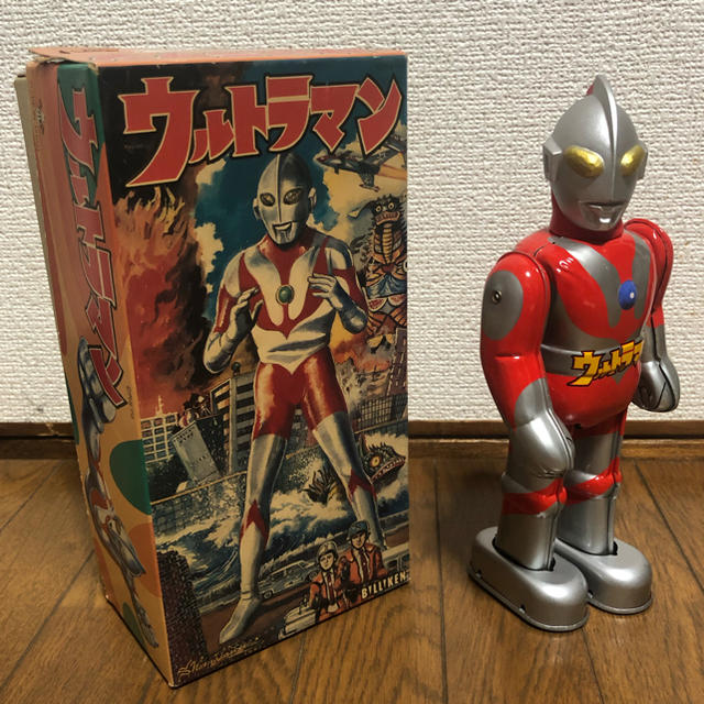 ウルトラマン　ブリキ　ビリケン商会 動作確認済み デッドストック　ゼンマイ歩行