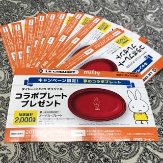 ルクルーゼ(LE CREUSET)のダイドードリンコ  ル・クルーゼ  ミッフィー  応募ハガキ 10枚(ノベルティグッズ)