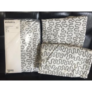 イケア(IKEA)の【新品】IKEA 布団カバー&枕カバー 2個セット(シーツ/カバー)