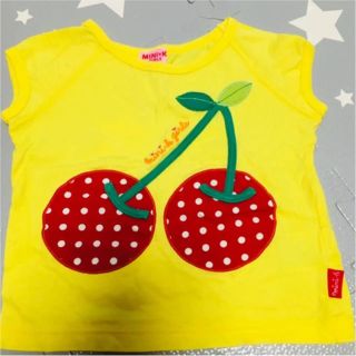 ミニケー(MINI-K)のミニケー ★ さくらんぼ Tシャツ 夏 黄色(Tシャツ/カットソー)