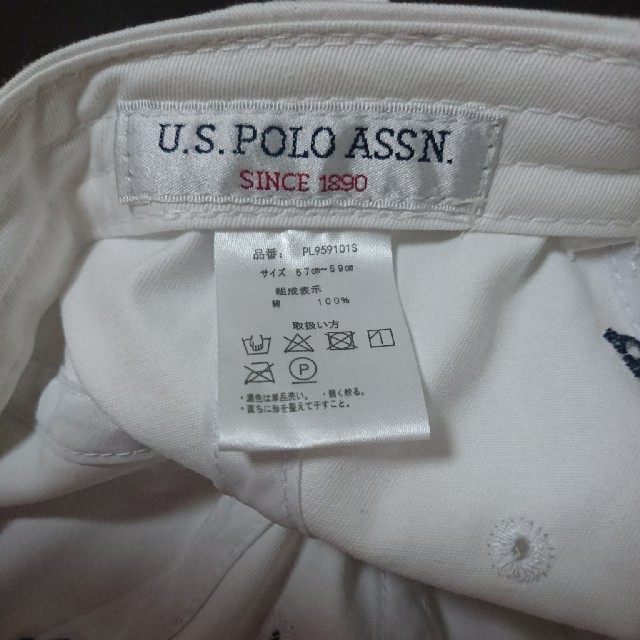 POLO RALPH LAUREN(ポロラルフローレン)の U.S.POLO ASSN.  白  キャップ  ポロ ラルフローレン レディースの帽子(キャップ)の商品写真