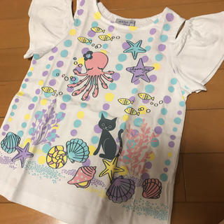 アナスイミニ(ANNA SUI mini)の新品 アナスイミニ ラメオフショルＴシャツ 120(Tシャツ/カットソー)