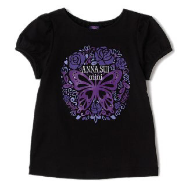 ANNA SUI mini(アナスイミニ)の新品 アナスイミニ 蝶プリントＴシャツ  キッズ/ベビー/マタニティのキッズ服女の子用(90cm~)(Tシャツ/カットソー)の商品写真