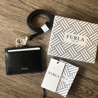 フルラ(Furla)の新品 フルラ  FURLA パスケース 社員証 フルラ カードケース ブラック(名刺入れ/定期入れ)