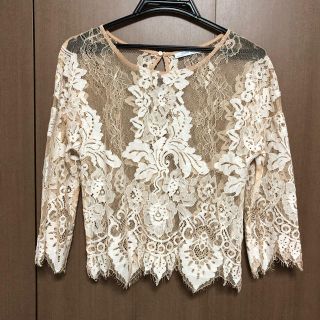 ザラ(ZARA)のZARA レーストップス ブラウス 美品 完売(シャツ/ブラウス(長袖/七分))