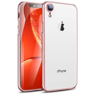 在庫限り◎iphone xrケース アイフォンクリア メタリック ピンク(iPhoneケース)