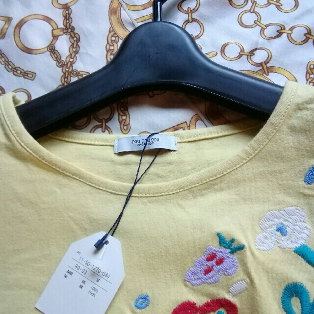 POU DOU DOU(プードゥドゥ)の♪POUDODUDOU♪花柄刺繍入Ｔシャツカットソー♪ レディースのトップス(Tシャツ(半袖/袖なし))の商品写真