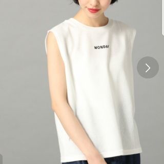 ローリーズファーム(LOWRYS FARM)のLOWRYS FARM ★新品★ワッフルシシュウロゴ ノースリーブ(Tシャツ(半袖/袖なし))