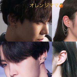 ボウダンショウネンダン(防弾少年団(BTS))のゆら様専用 BTSホビ モチーフ(A) イヤーカフ(小)のみ(イヤリング)