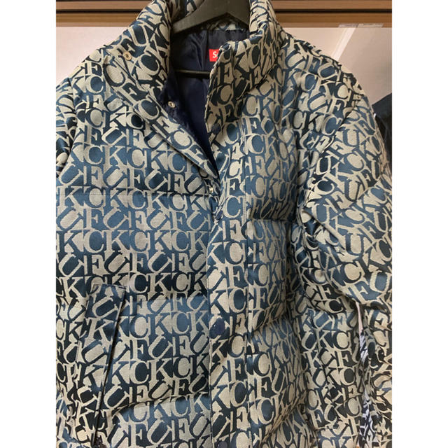 Supreme - supreme fuck jacquard puffy jacket Mサイズの通販 Supreme - supreme fuck jacquard puffy jacket Mサイズの通販