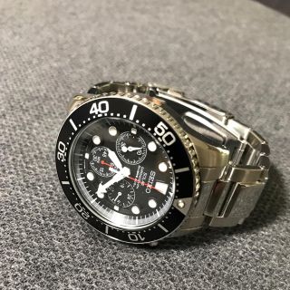 セイコー(SEIKO)のSEIKO 腕時計 ソーラー ダイバーズクロノ 海外モデル SSC015PC(金属ベルト)