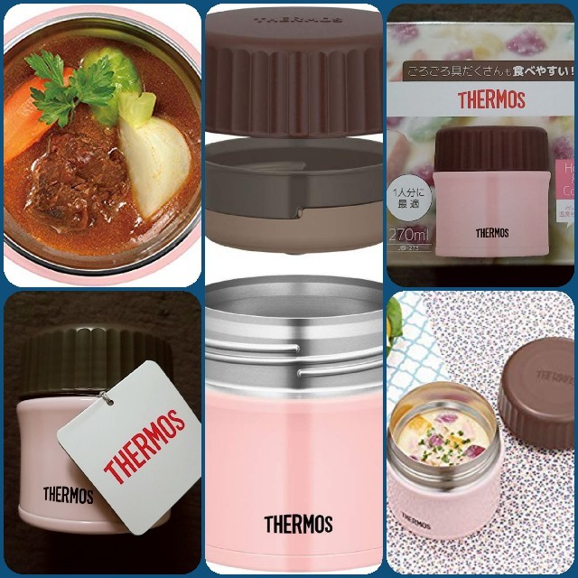 THERMOS(サーモス)の限定値下げ【新品】THERMOSサーモス♡真空断熱スープジャー270ml♩ピンク インテリア/住まい/日用品のキッチン/食器(弁当用品)の商品写真