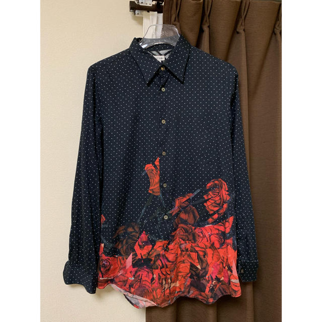 Paul Smith - 13ss Paul Smith 薔薇 ドット 長袖 シャツ L ブラック 黒 ...