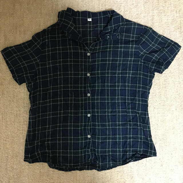 MUJI (無印良品)(ムジルシリョウヒン)のチェックシャツ レディースのトップス(シャツ/ブラウス(半袖/袖なし))の商品写真