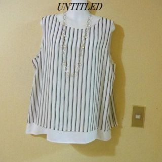 アンタイトル(UNTITLED)のUNTITLEDアンタイトル♡プルオーバーストライプブラウス(シャツ/ブラウス(半袖/袖なし))