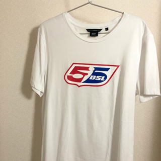 フィフティーファイブディーエスエル(55DSL)のフィフティファイブ ロゴ Tシャツ 白(Tシャツ/カットソー(半袖/袖なし))