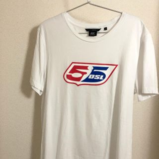 フィフティーファイブディーエスエル(55DSL)のフィフティファイブ ロゴ Tシャツ 白(Tシャツ/カットソー(半袖/袖なし))