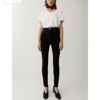 マウジー(moussy)の【100】MOUSSY   ブラックスキニー  デニム(デニム/ジーンズ)